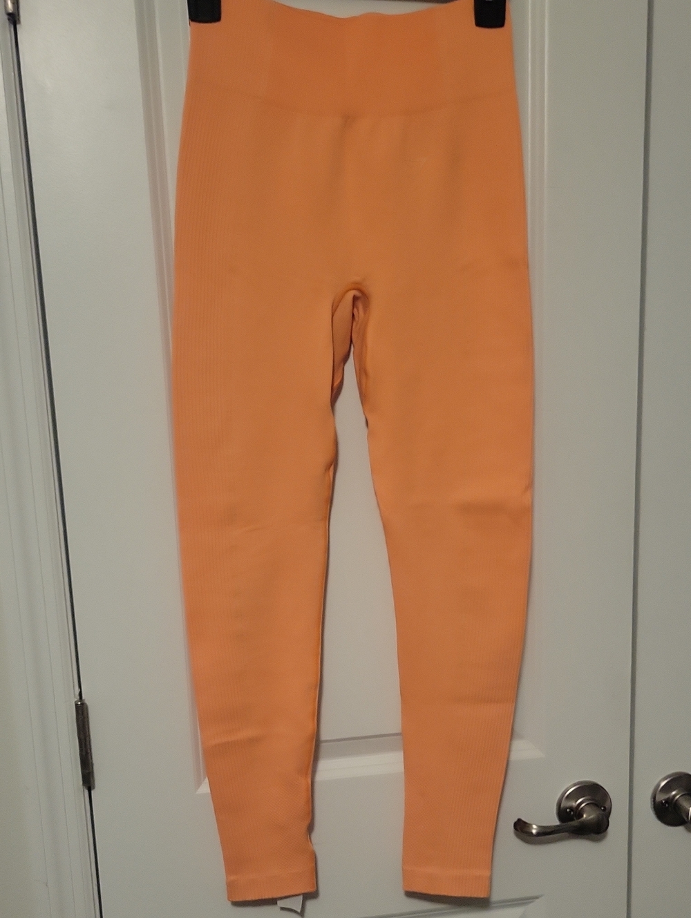 Gymahark High-Waist Peach Ribbed Leggings